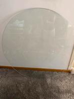 Plateau de table rond en verre, Maison & Meubles, Enlèvement, Comme neuf