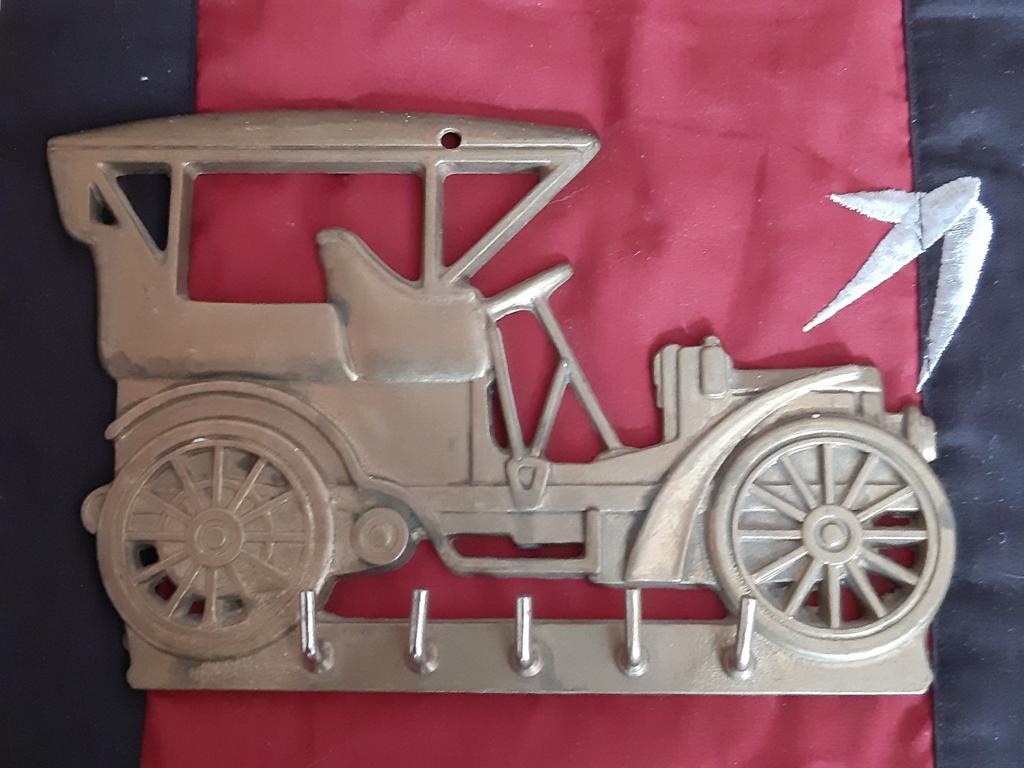 Vintage koperen autosleutelhouder, Verzamelen, Ophalen of Verzenden