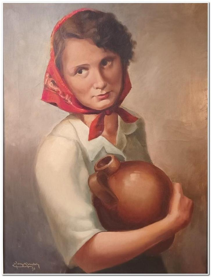 Raymond Rowley (1927-1984) - Olieverf op doek, Antiquités & Art, Art | Peinture | Classique, Enlèvement