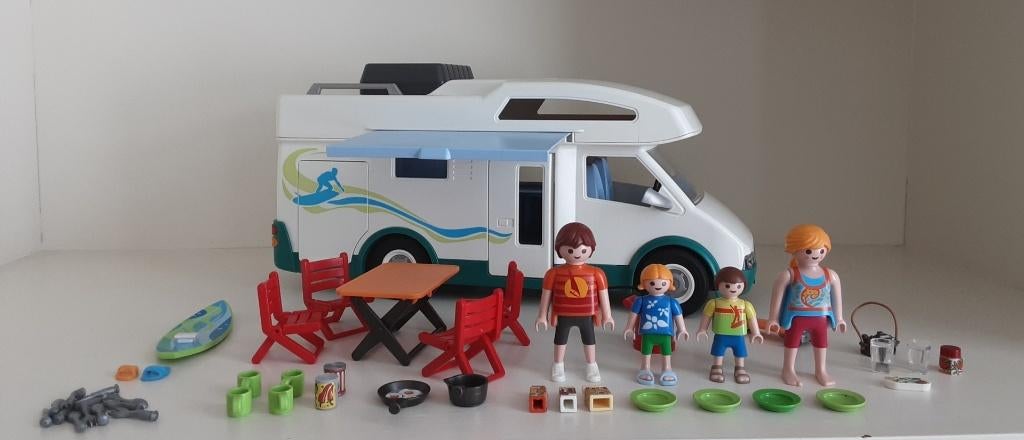 PLaymobil mobilhome, Kinderen en Baby's, Speelgoed | Playmobil, Ophalen of Verzenden, Zo goed als nieuw, Complete set