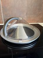 Couvercle dôme en verre et inox 30cm, Enlèvement, Verre