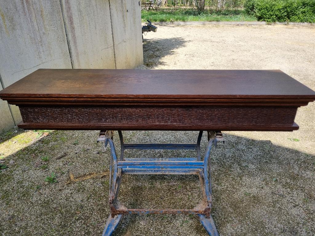 Cheminée en chêne, Maison & Meubles, Cheminées, Enlèvement, Utilisé, Cheminée sur pied, Autres types