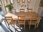 Mooie eiken uitschuifbare eettafel (220-270cm), Huis en Inrichting, Ophalen, Landelijk, 6 tot 8 stoelen