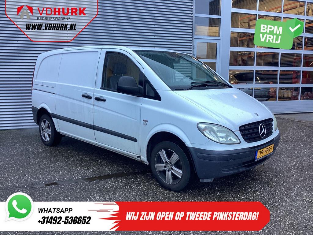 Mercedes-Benz Vito 109 CDI EXPORT NL Auto/ Airco/ 16”LMV/ PD, Auto's, Wit, Mercedes-Benz, Bedrijf, Parkeersensor