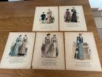 5 modeplaten 1890 Paris, Ophalen of Verzenden