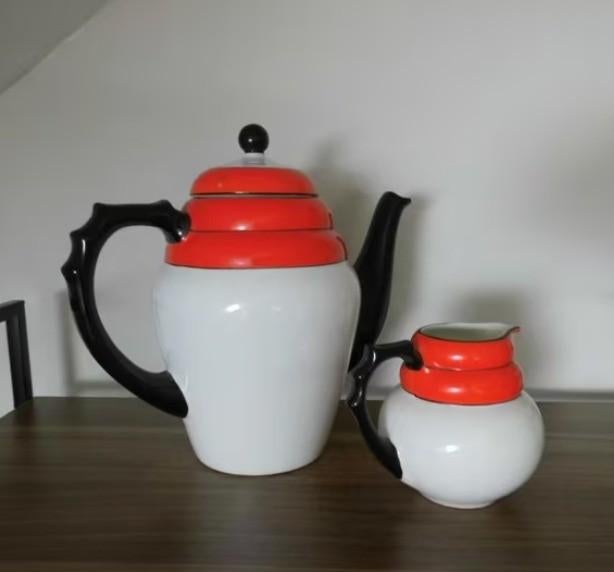 petrus regout serail koffiepot en melkkan, Antiek en Kunst, Antiek | Keramiek en Aardewerk, Verzenden