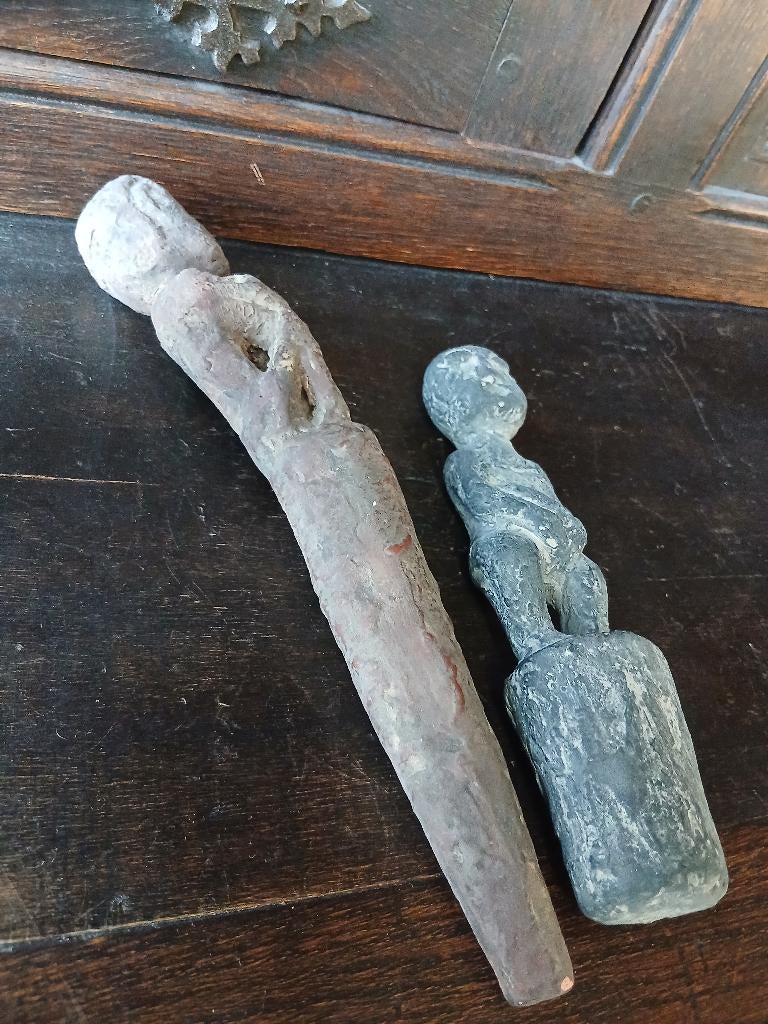 Antiek : Kruidenstamper/ Waarzeggerij-stokjes., Antiek en Kunst, Curiosa en Brocante, Ophalen of Verzenden