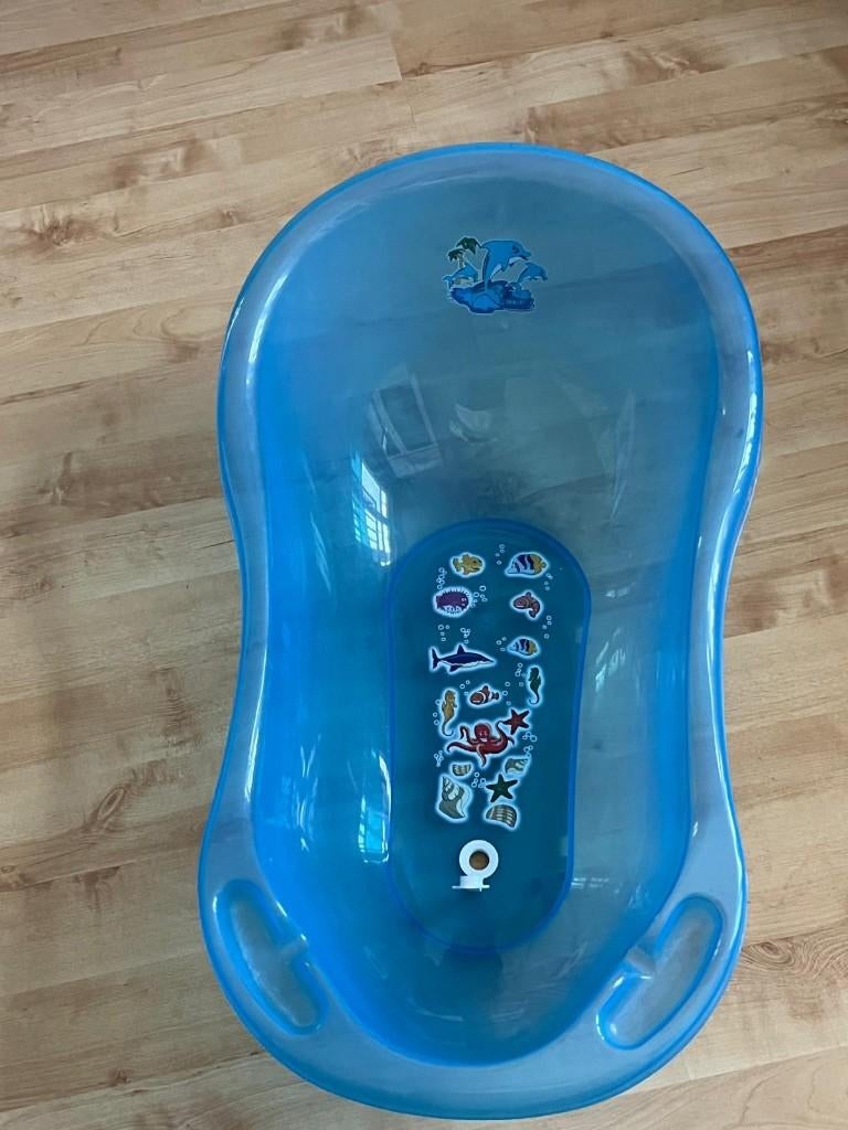 Blauw babybadje in goede staat, Ophalen, Gebruikt, Badje, Overige merken