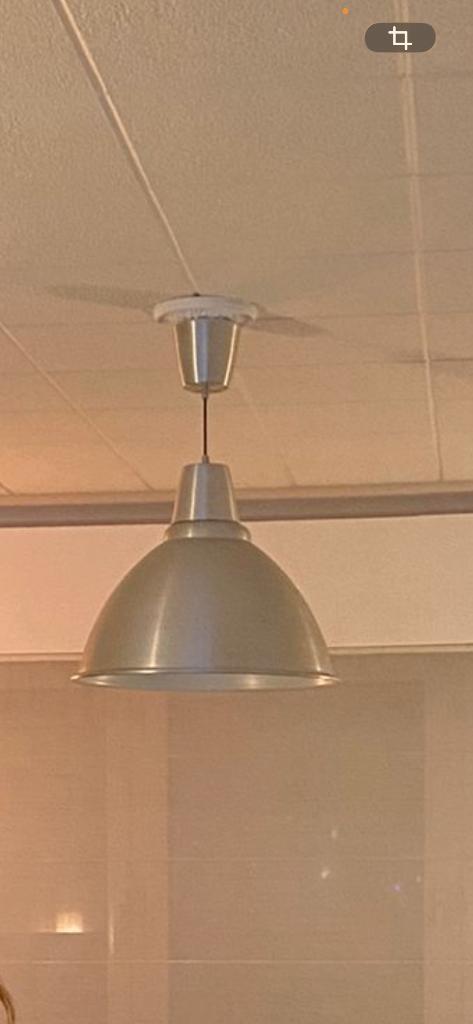 Lampenkap 50cm industrieel x2, Maison & Meubles, Lampes | Abat-jour, Gris, 25 à 50 cm, Rond, Comme neuf