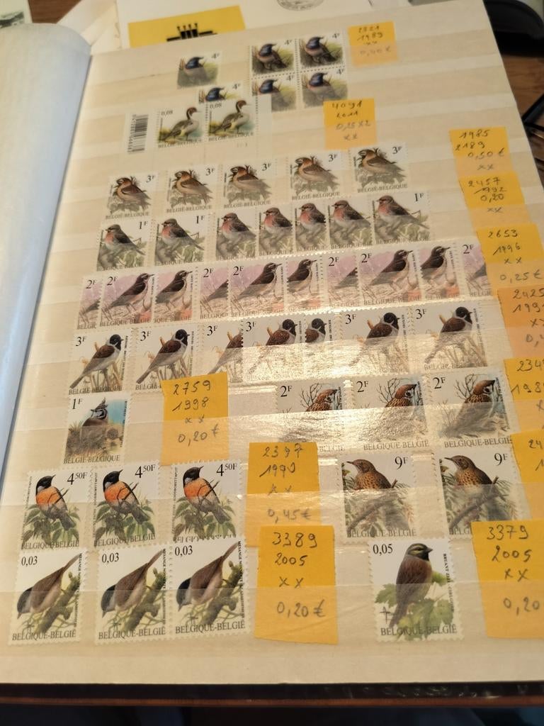 Oiseaux restants de Buzin, ordinaires et pré-o. Tout est en, Timbres & Monnaies, Enlèvement ou Envoi