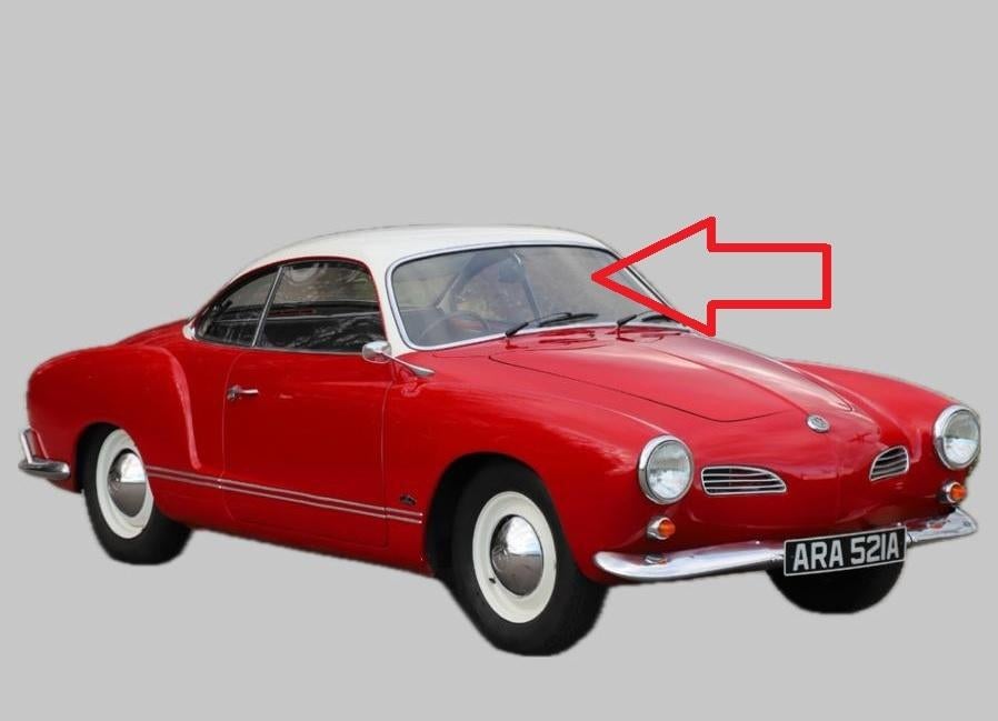 VW T14 Karmann Ghia Coupé Cabrio voorruit, Auto diversen, Auto-accessoires, Gebruikt, Ophalen of Verzenden