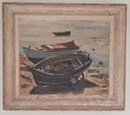 Huile sur toile Marine Quimper par K.Avella bateau barque, Enlèvement ou Envoi