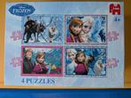 4 Puzzels Frozen 35-50-70-100 stukken, Ophalen, Zo goed als nieuw