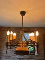 Klassieke luster / kroonluchter in antieke stijl – 100 cm, Ophalen, Gebruikt, Hout, Klassiek