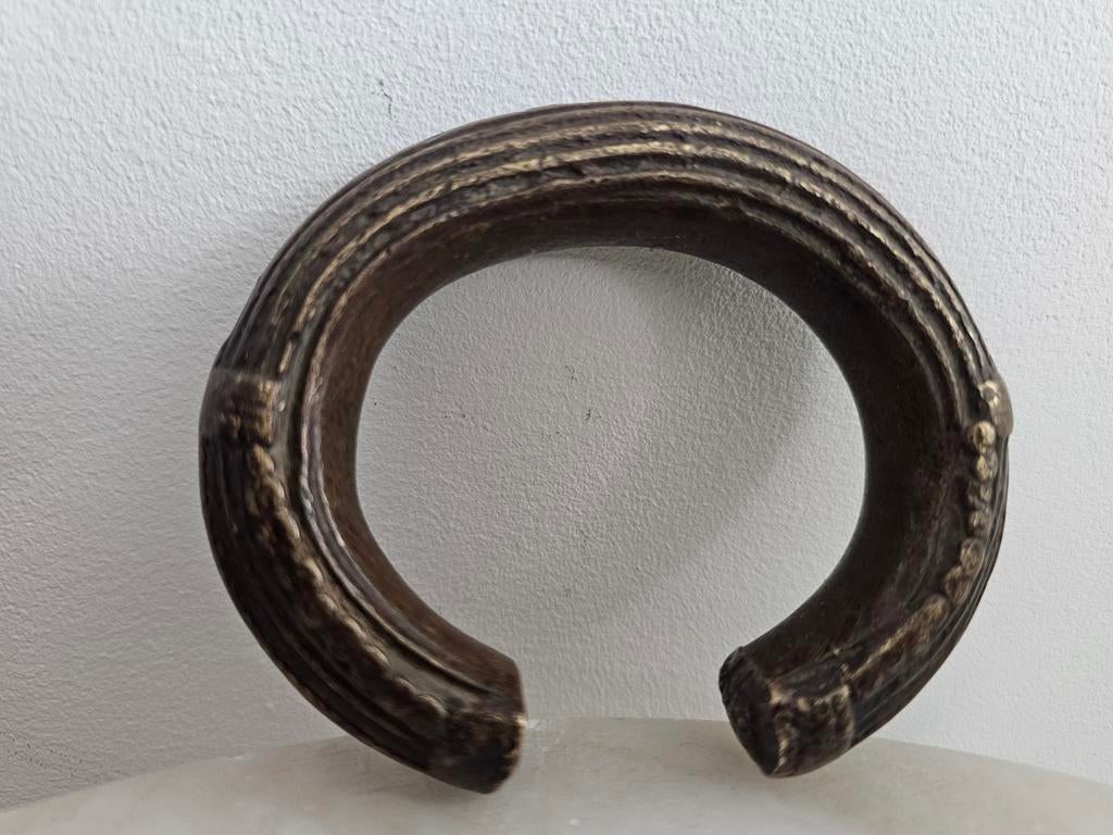 Monnaie en bronze massif Baoulé 11cm/9cm, Antiquités & Art