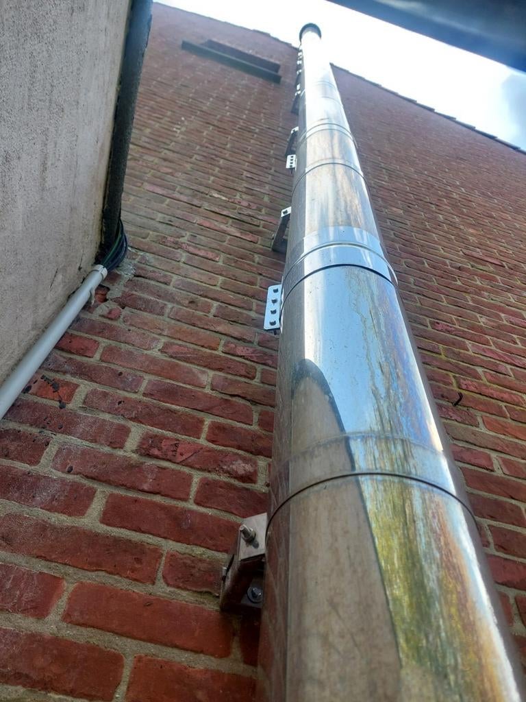 Schoorsteenpijp voor kachel / haard, Doe-het-zelf en Bouw, IJzerwaren en Bevestigingsmiddelen, Gebruikt, Inox, Ophalen