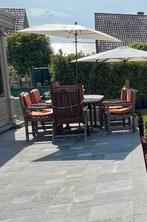 Teaken tuinset met kussens, Ophalen, Gebruikt, Stoel, Tuinset