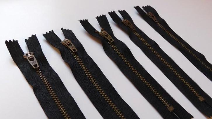 5232) 5 fermetures métalliques noires pour jeans 10cm à 16cm, Hobby & Loisirs créatifs, Couture & Fournitures, Neuf, Tirette ou Fermeture