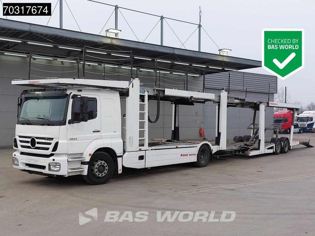 Mercedes Axor 1833 4X2 Kassbohrer SSV-01 car transporter com, Auto's, Vrachtwagens, Bedrijf, Te koop, Airconditioning, Centrale vergrendeling