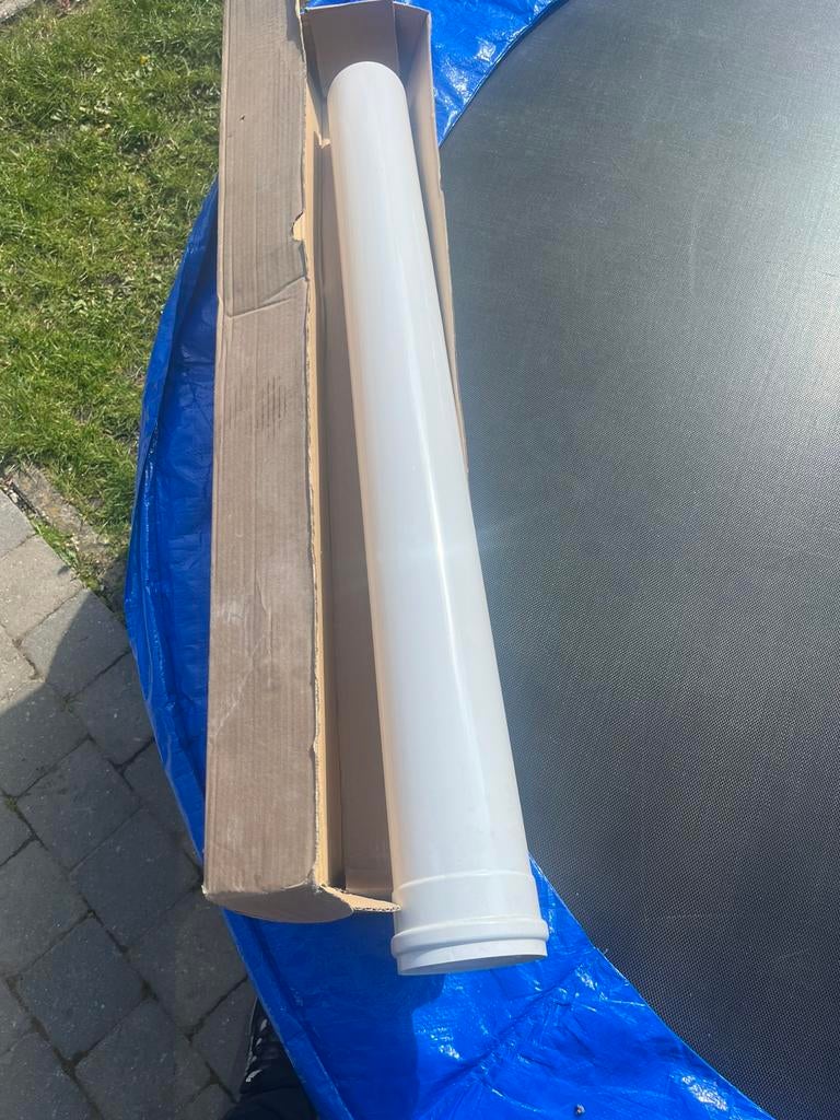 Rook afvoer en luchtaanzuig buis 100/60, 1 meter, Ophalen, PVC, Nieuw, Minder dan 2 meter