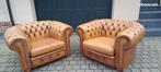 2X FAUTEUILS CHESTERFIELD CUIR   LONDON, Enlèvement, Utilisé, Cuir