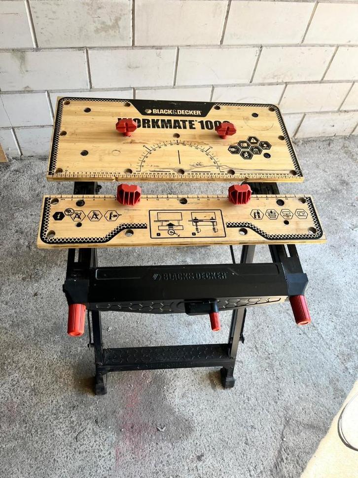 BLACK+DECKER workmate WM1000 werkbank mobiel opvouwbaar, Bricolage & Construction, Établis, Utilisé, 70 à 120 cm, Enlèvement