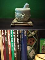 Antieke Albasten Vijzel (Handgesneden) & Complete Tuinbib, Antiek en Kunst, Ophalen