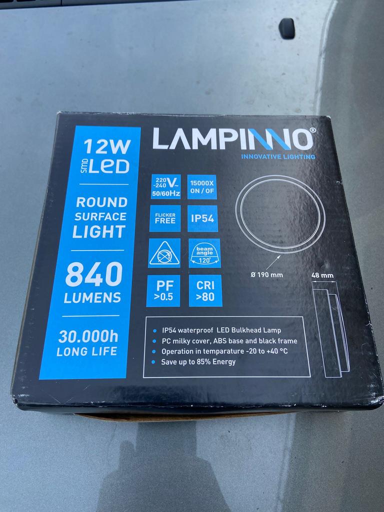 Plafonnier LED Lampinno 12W, Maison & Meubles, Lampes | Plafonniers, Comme neuf, Enlèvement