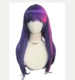 Anime cosplay pruik roze paars stijl haar synthetisch, Handtassen en Accessoires, Uiterlijk | Haarverzorging, Ophalen of Verzenden