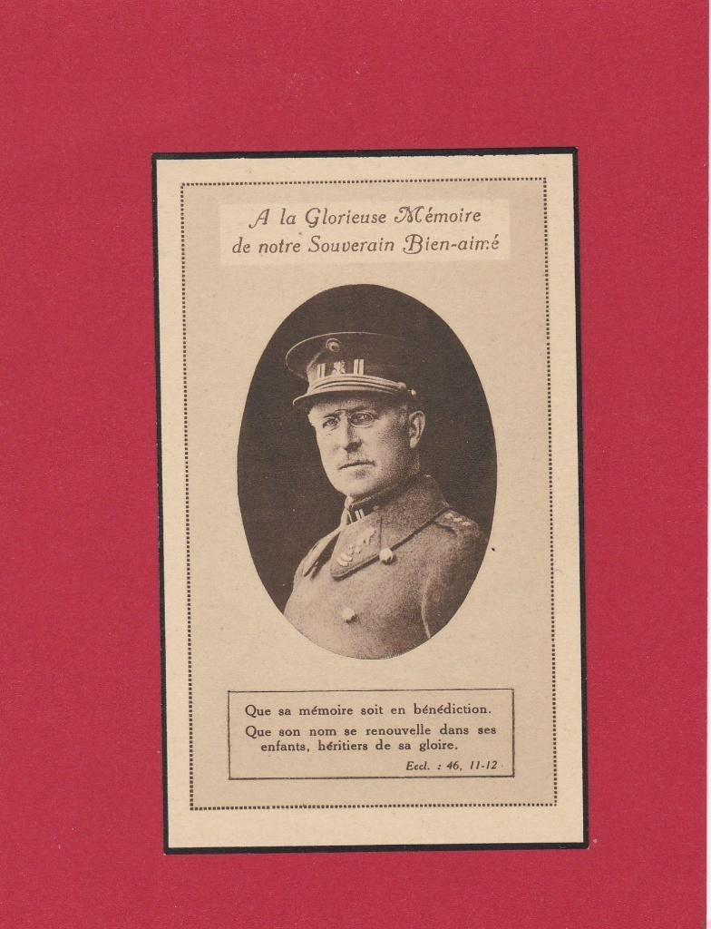 DP Koning Albert I, Verzamelen, Bidprentjes en Rouwkaarten, Verzenden, Bidprentje