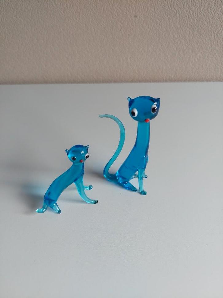 Vintage Glazen Katjes – Murano Stijl, Antiquités & Art, Antiquités | Verre & Cristal, Enlèvement