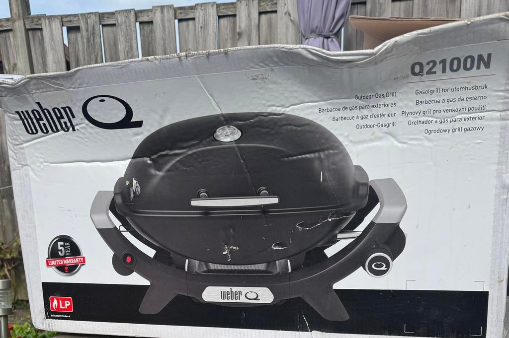 Weber Q2100N gas barbecue nieuw, Ophalen, Nieuw