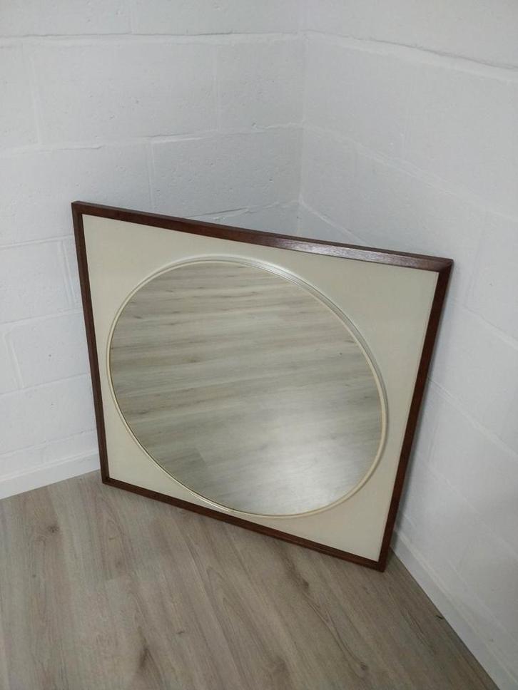 Vintage mid century spiegel, Huis en Inrichting, Woonaccessoires | Spiegels, Ophalen