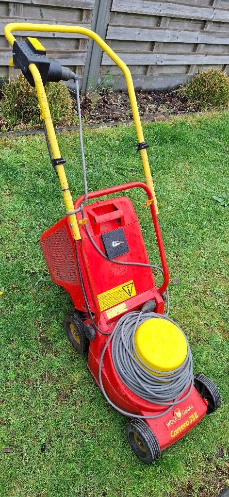 Elektrische grasmaaier met snoer van 25 m., Jardin & Terrasse, Tondeuses à gazon, Wolf Garten, 30 à 39 cm, Enlèvement, Utilisé