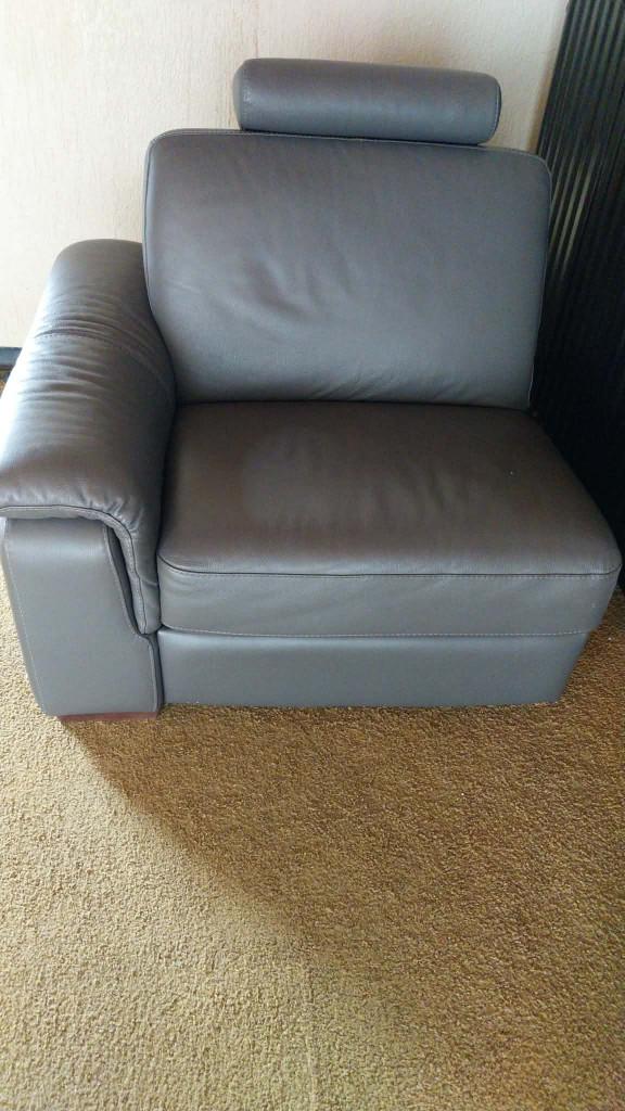 Lederen zetel relax - chaise longue met elektriciteit, Ophalen, Eenpersoons, Zo goed als nieuw, Minder dan 150 cm