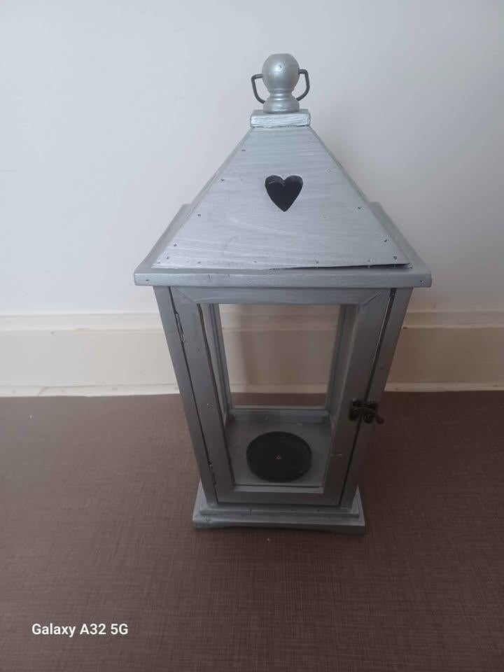 LANTERNE EN BOIS, Gris, 25 à 50 cm, Enlèvement, Utilisé