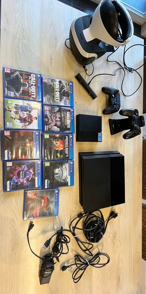 Playstation met VR bril en spellen, Games en Spelcomputers, Spelcomputers | Sony PlayStation 4, Gebruikt, Ophalen