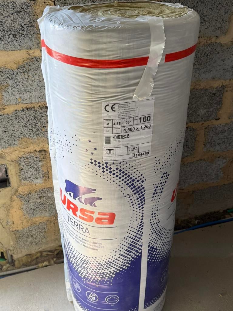 Ursa Terra 160mm - 9 rollen, Doe-het-zelf en Bouw, Isolatie en Afdichting, Ophalen, Zo goed als nieuw, Dakisolatie