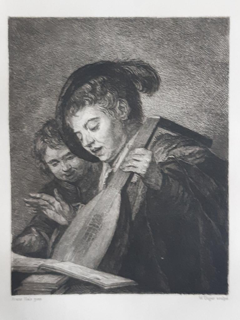 Ets William Unger uit 1886 naar Frans Hals, Antiek en Kunst, Kunst | Etsen en Gravures, Ets, Portret, 1800 - 1899, Ophalen of Verzenden