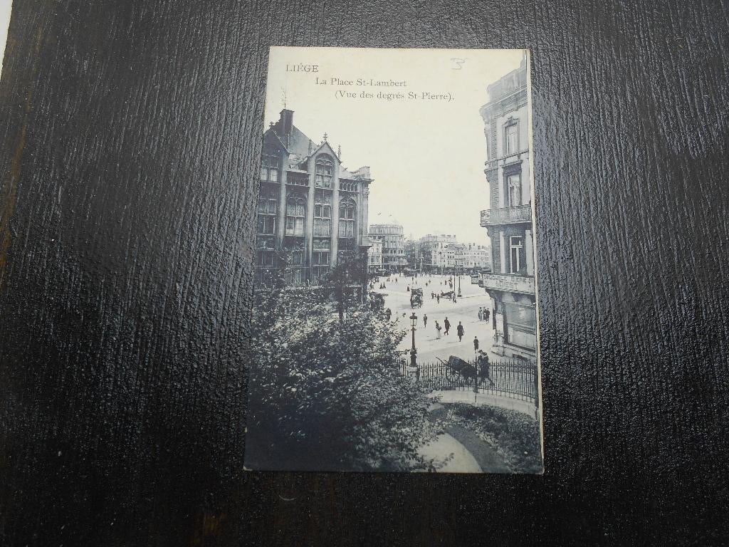 ancienne carte  Liège Place St Lambert  Degrés St Pierre, Collections, Enlèvement ou Envoi, Avant 1920, Affranchie, Liège