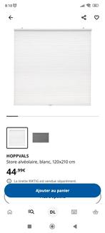 Ikea honingraatgordijn wit, 120 cm/210 cm, Ophalen, 100 tot 150 cm, 200 cm of meer, Wit