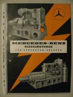 90 Mercedes Benz dieselgeneratoren sheet flyer brochure 1950, Enlèvement ou Envoi, Mercedes