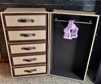 Valise-armoire vintage avec penderie et tiroirs, Maison & Meubles, Armoires | Commodes, 25 à 50 cm, 5 tiroirs ou plus, Moins de 100 cm