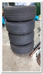 winterbanden (van ford Mondeo)met velgen en stapelrek, Ophalen, Gebruikt, Banden en Velgen, Winterbanden