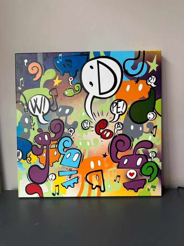 Willow — „Dans met mij!” (2013) Origineel werk op canvas, Antiek en Kunst, Kunst | Schilderijen | Abstract, Ophalen of Verzenden