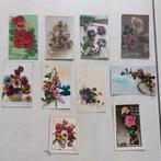 Lot oude fantasiekaarten: bloemen, Verzamelen, Ophalen of Verzenden