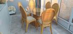 Tafel met 6 stoelen, Huis en Inrichting, Ophalen, Overige materialen, Gebruikt, 100 tot 150 cm