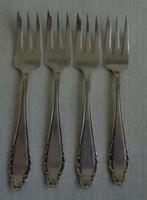 Sola GZ 980 4x taartvork gebaksvork set 12x1,5cm zilver, Huis en Inrichting, Verzenden, Zo goed als nieuw, Zilver