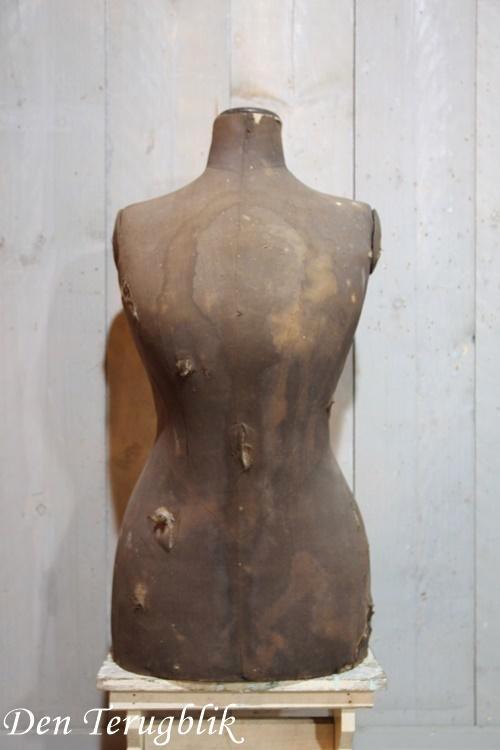 Oude duiven borst paspop buste, Antiek en Kunst, Curiosa en Brocante, Ophalen of Verzenden