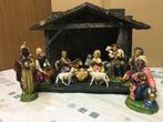 Vintage kerststal met schaapjes, Diversen, Kerst, Ophalen of Verzenden, Gebruikt